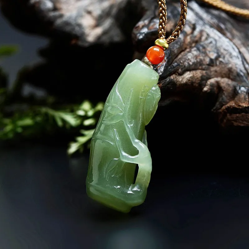 MARY WINDSOR Pendants Pale Greenish White Jade Unisex-5