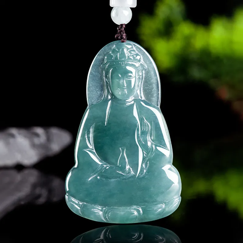 MARY WINDSOR Ice Glutinous Jadeite Pendants Unisex-3
