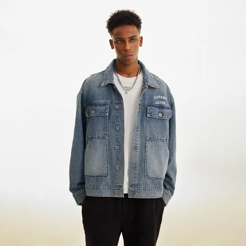 LOVE ME LATER Jackets Unisex Blue-2