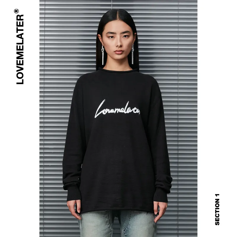 LOVE ME LATER Sweaters Unisex Black-2