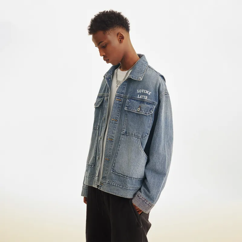 LOVE ME LATER Jackets Unisex Blue-3