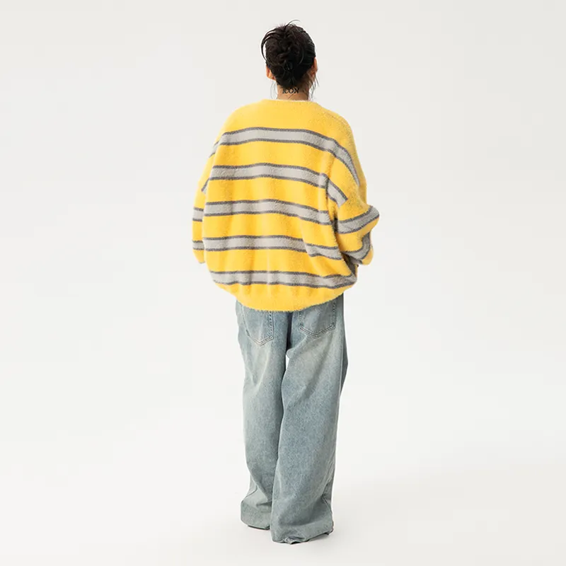 LOVE ME LATER American Relaxed Draped Knitwear For Autumn Unisex-8