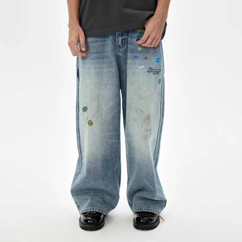 LOVE ME LATER Jeans Unisex Light Denim Blue-4