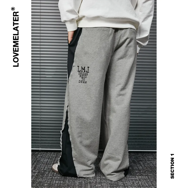 Love me later Raw Edges Men Casual Pants-4