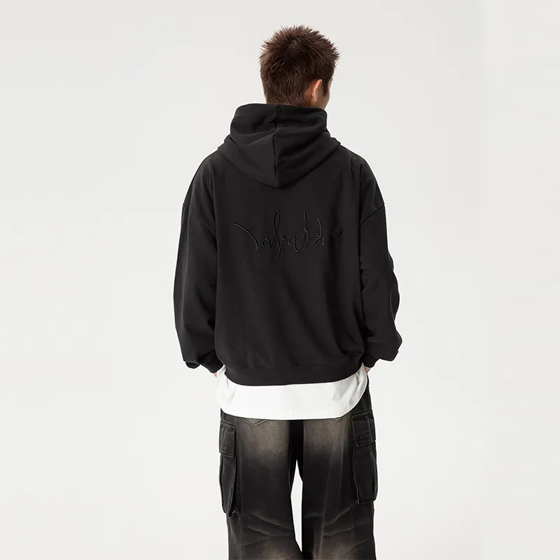 LOVE ME LATER American Embroidered Ancolay Sweatshirt For Autumn Unisex-3