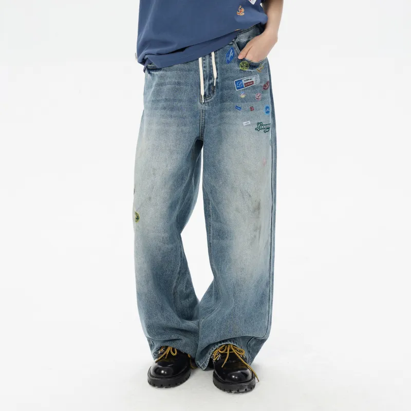 LOVE ME LATER Jeans Unisex Light Denim Blue-2