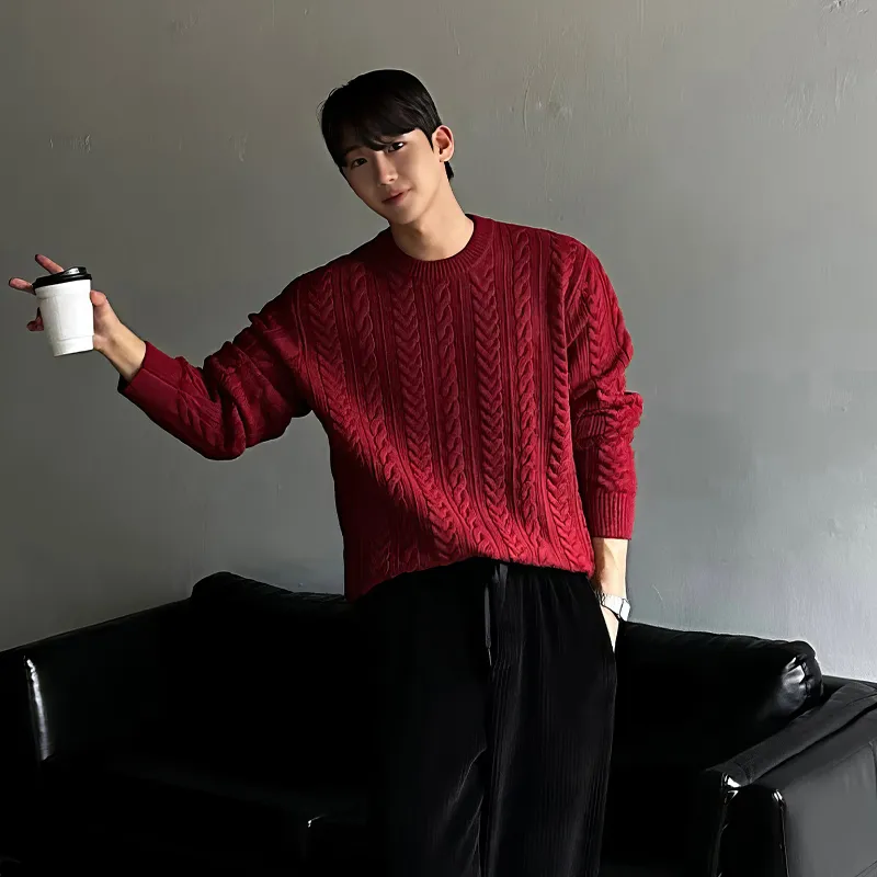 DKPD Knitwear Unisex Burgundy-2