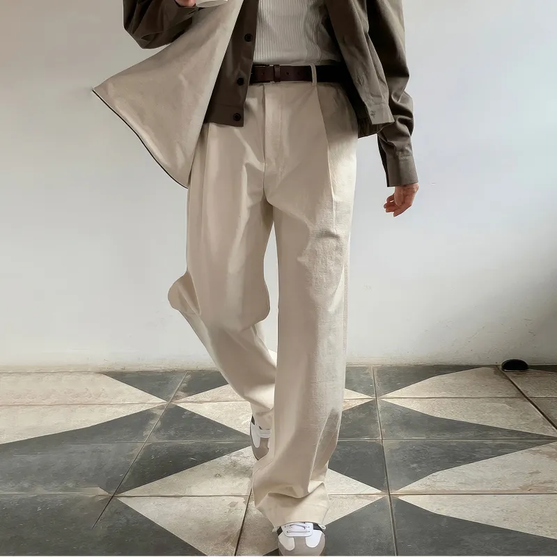 DKPD Casual Pants Unisex Apricot-4