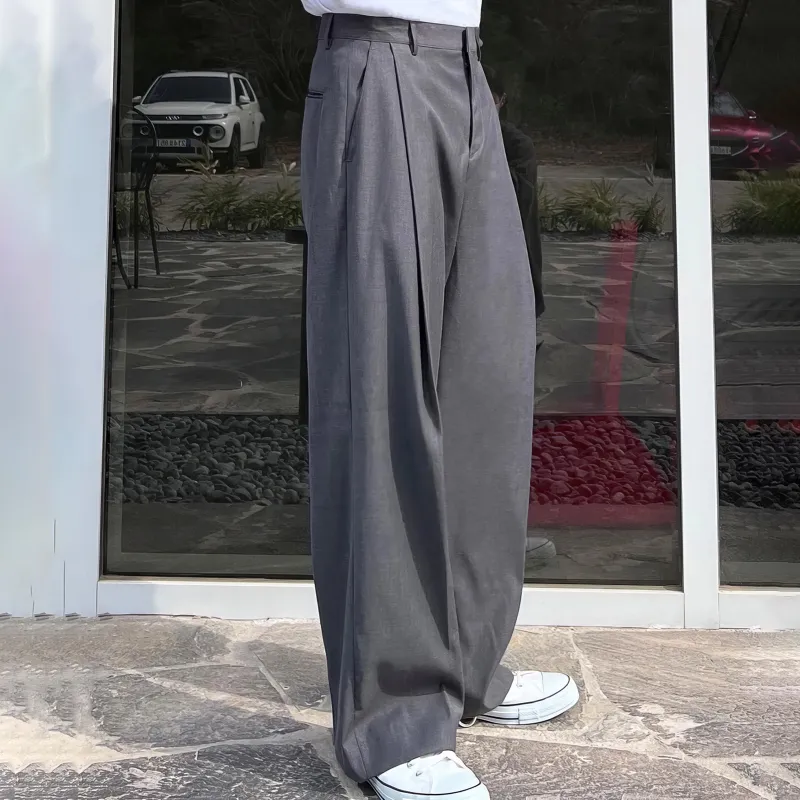 DKPD Spring Fall Casual Pants Unisex Dark Gray-3