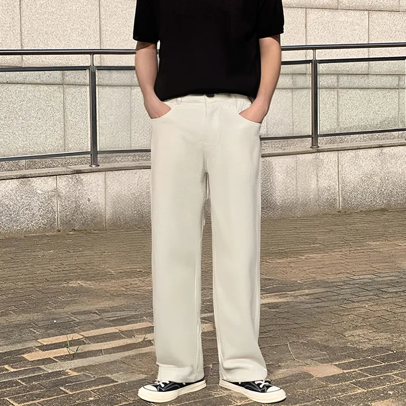 DKPD Casual Pants Unisex Milk White-6