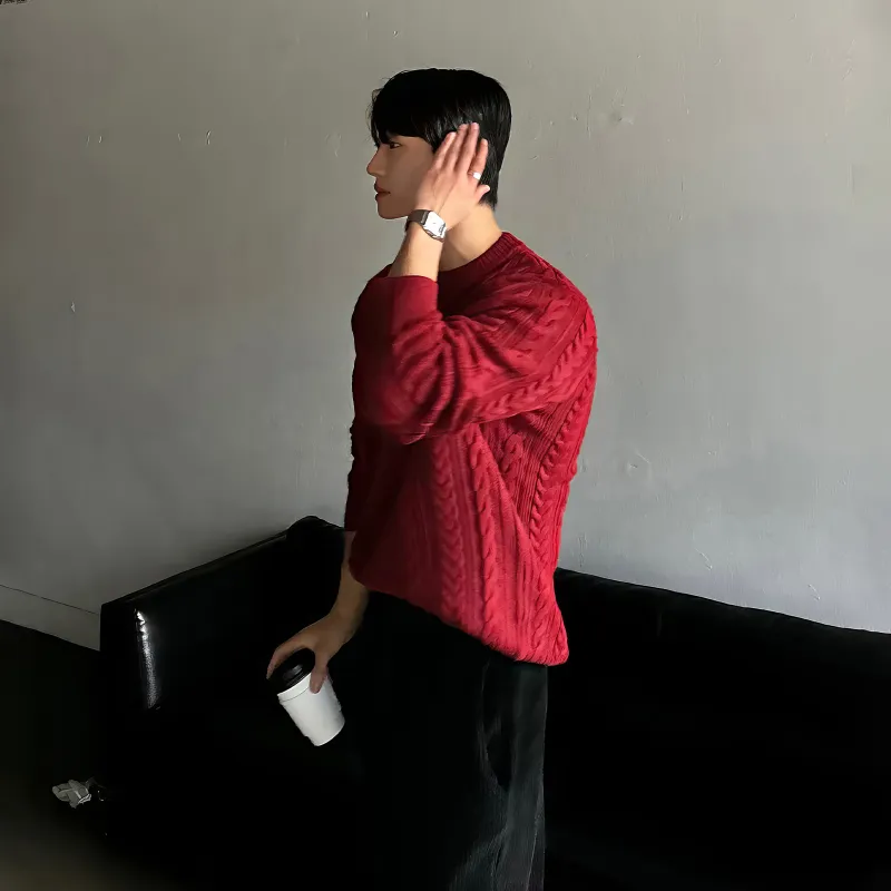 DKPD Knitwear Unisex Burgundy-3