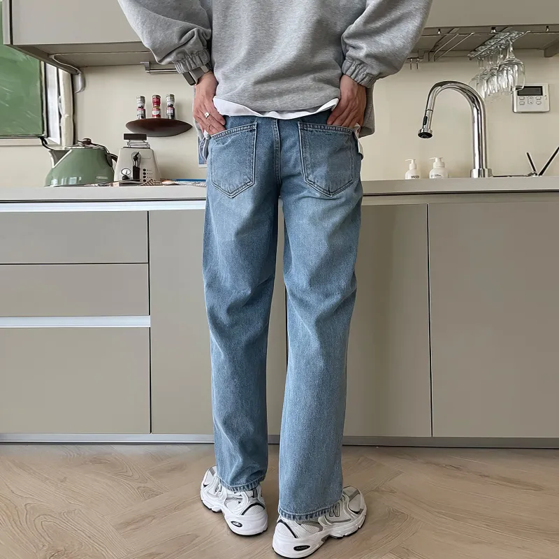 DKPD Spring And Autumn Jeans Unisex Light Blue-6