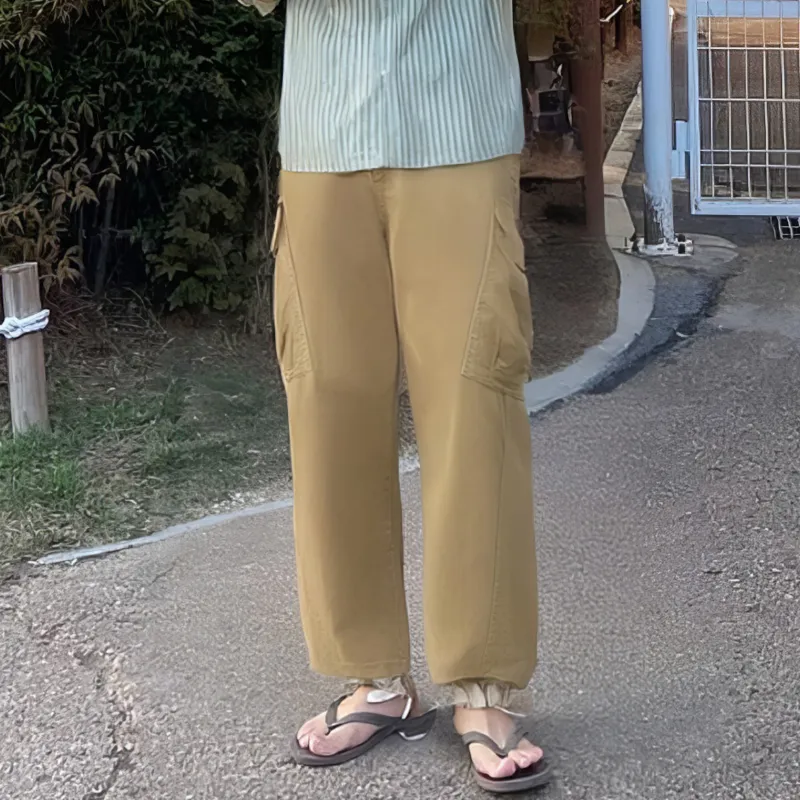 DKPD Casual Pants Unisex Dark Khaki-5