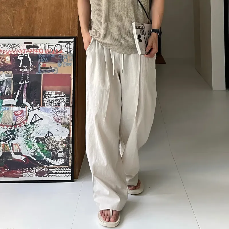 DKPD Spring And Summer Casual Pants Unisex Apricot-5