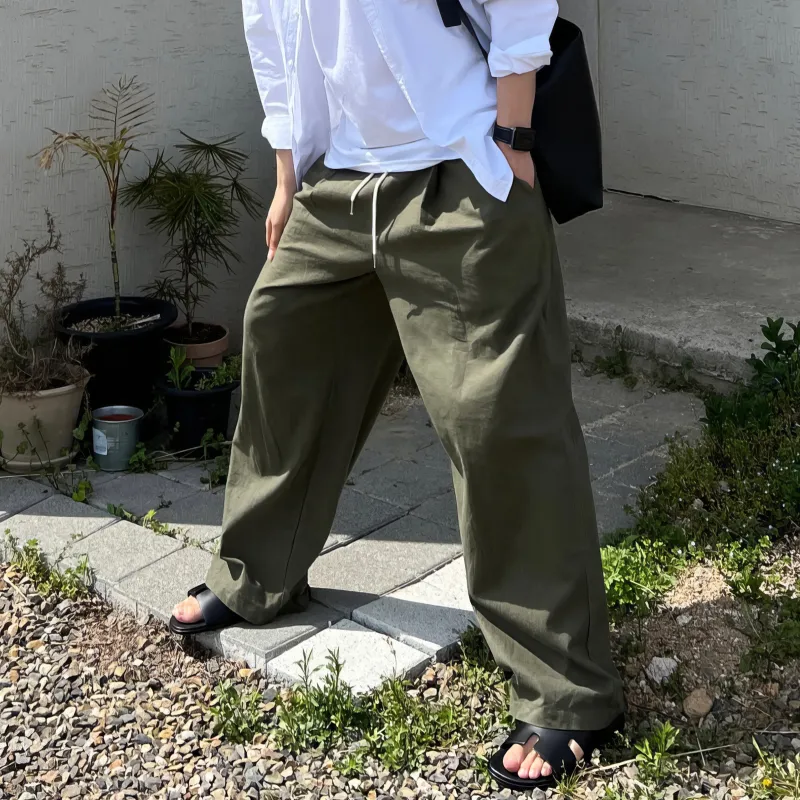 DKPD Spring And Summer Casual Pants Unisex Apricot-13