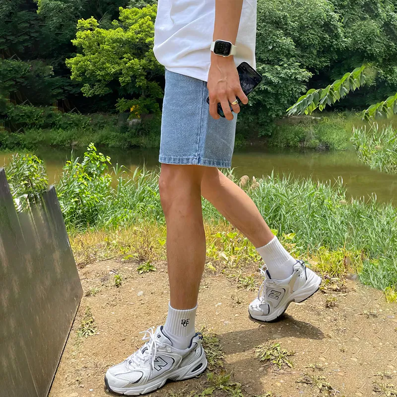DKPD Denim Shorts Unisex Light Blue-4