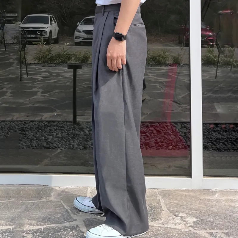 DKPD Spring Fall Casual Pants Unisex Dark Gray-4