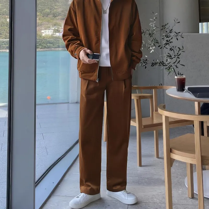 DKPD Casual Pants Unisex Coffee-5