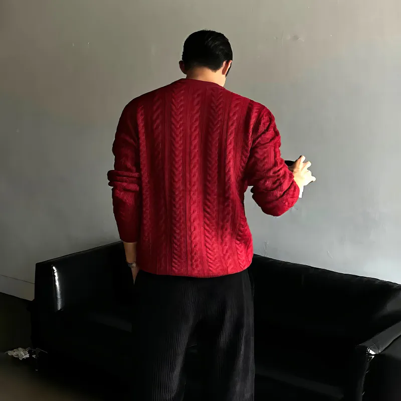 DKPD Knitwear Unisex Burgundy-5