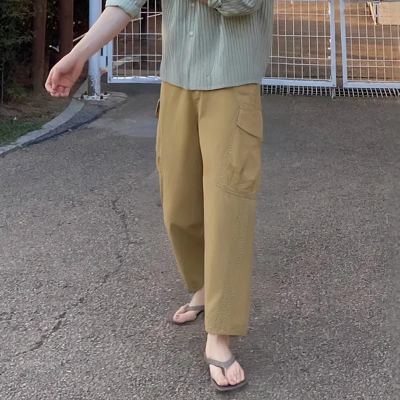 DKPD Casual Pants Unisex Dark Khaki-4
