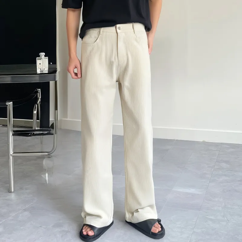 DKPD Casual Pants Unisex Milk White-4