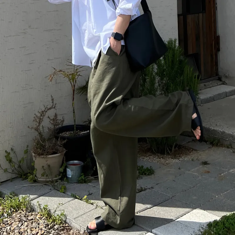 DKPD Spring And Summer Casual Pants Unisex Apricot-12