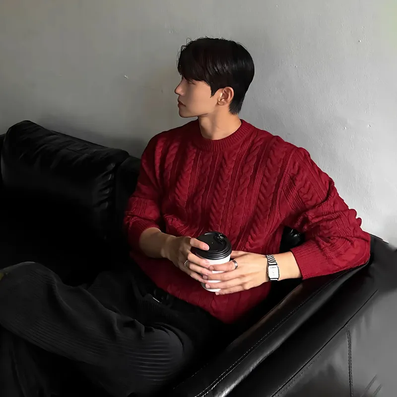 DKPD Knitwear Unisex Burgundy-6