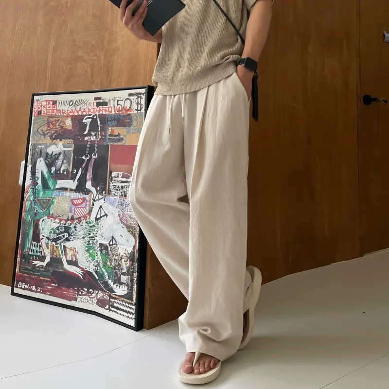 DKPD Spring And Summer Casual Pants Unisex Apricot-6