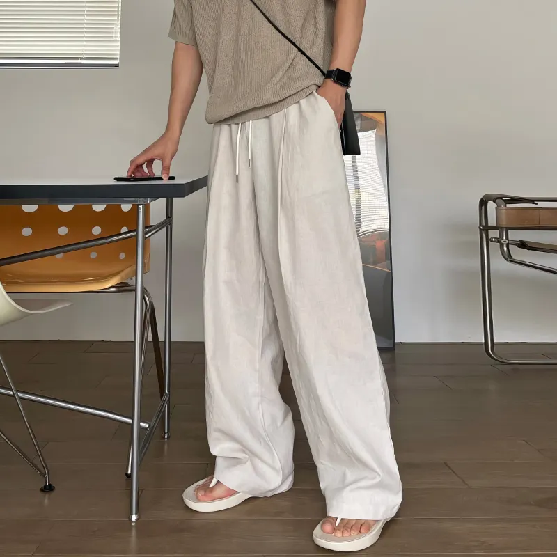 DKPD Spring And Summer Casual Pants Unisex Apricot-3