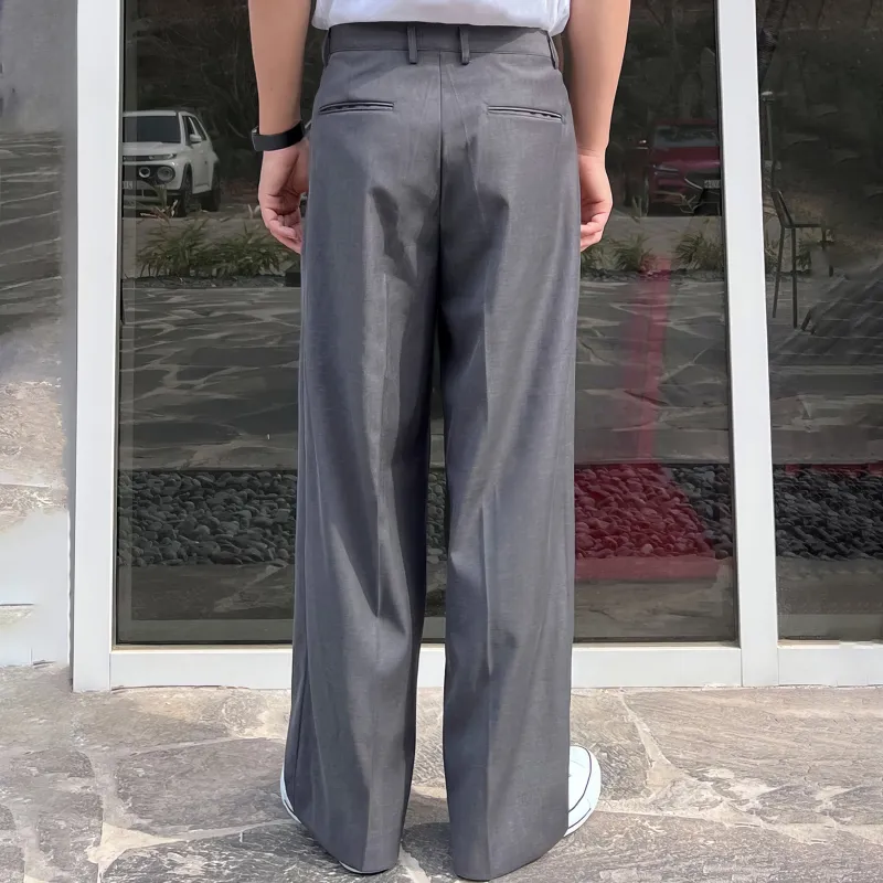 DKPD Spring Fall Casual Pants Unisex Dark Gray-5