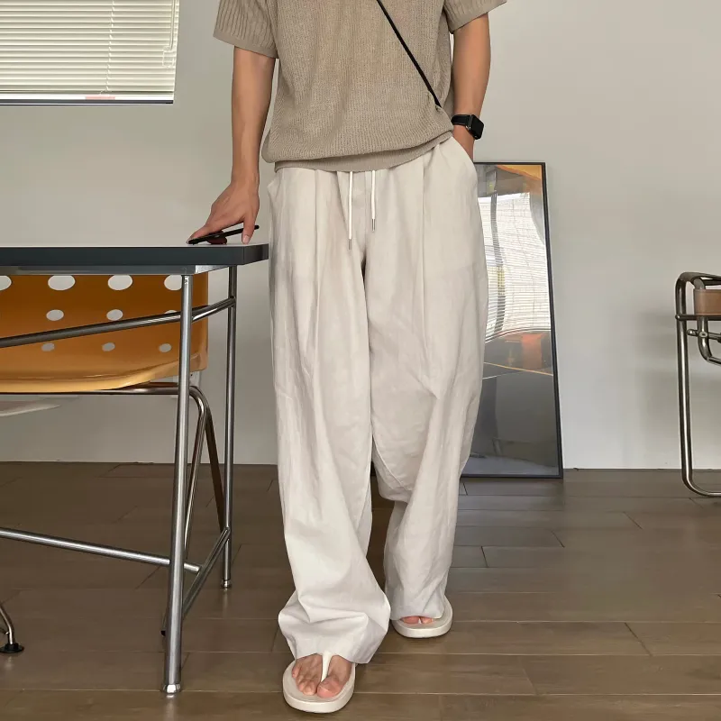 DKPD Spring And Summer Casual Pants Unisex Apricot-2