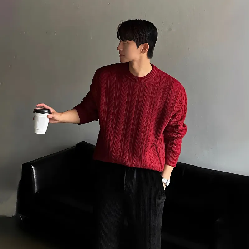 DKPD Knitwear Unisex Burgundy-4