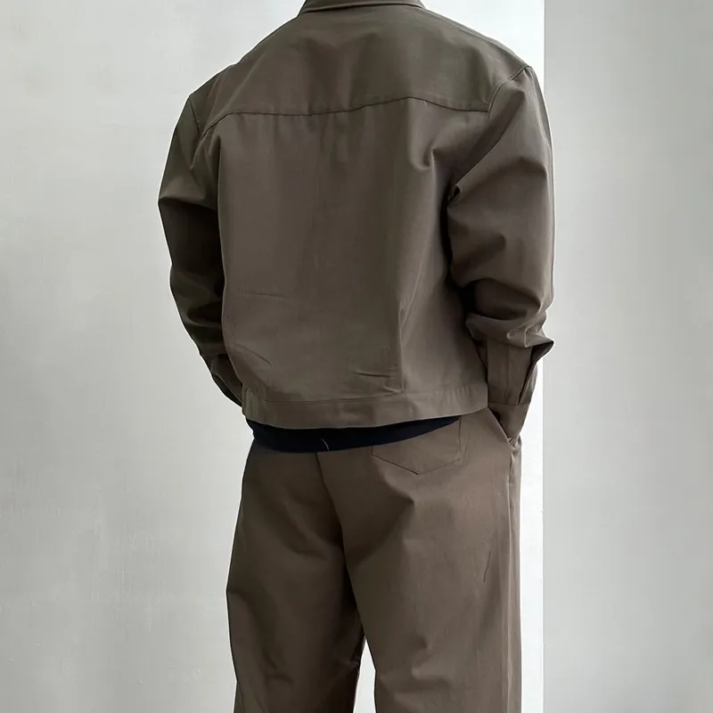 DKPD Spring And Autumn Jackets Coats Unisex Dark Khaki-3