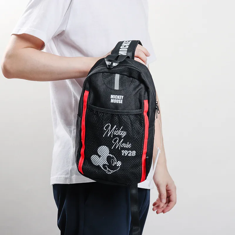 Disney Polyester Backpack Sling Bag Unisex Black/Yellow-3