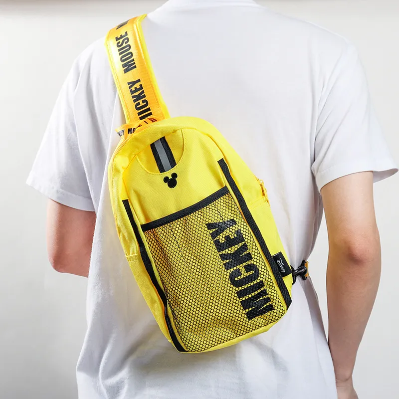 Disney Polyester Backpack Sling Bag Unisex Black/Yellow-6