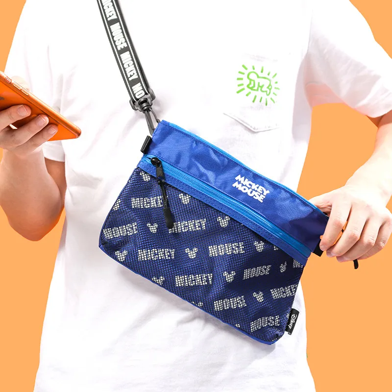 Disney Oxford Shoulder Bag Unisex Blue-4