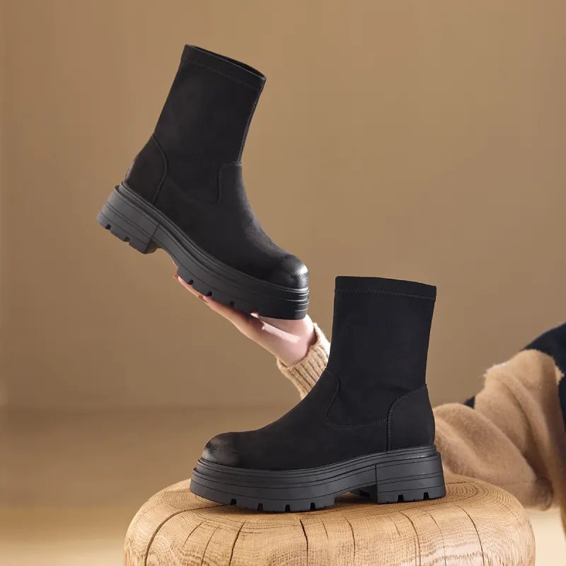 BAIJIHONG Ankle Boots 5cm Women's-17