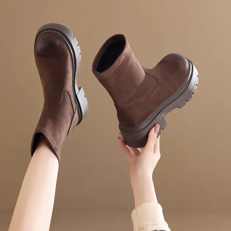 BAIJIHONG Ankle Boots 5cm Women's-8
