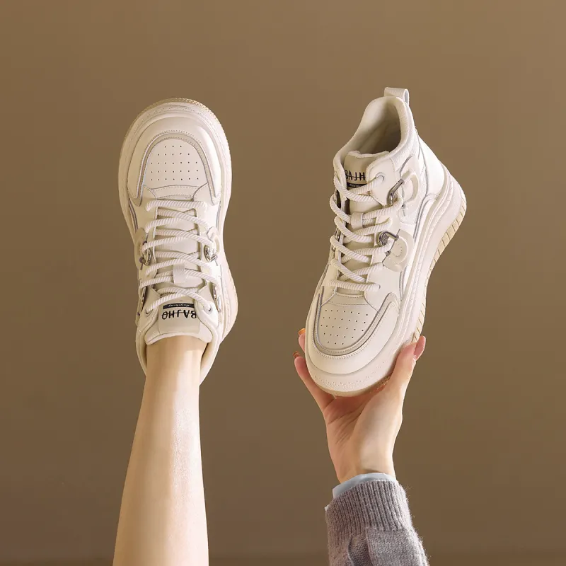 BAIJIHONG Thermal Abrasion Resistant Lightweight Slip Resistant High Top Casual Shoes 4cm Women's-11