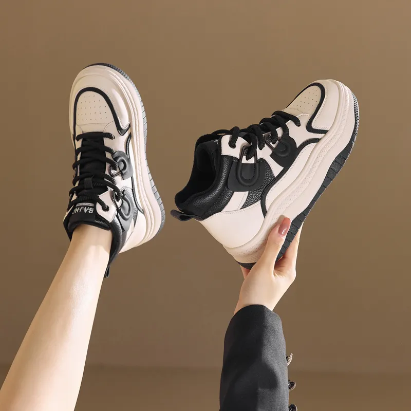 BAIJIHONG Thermal Abrasion Resistant Lightweight Slip Resistant High Top Casual Shoes 4cm Women's-20