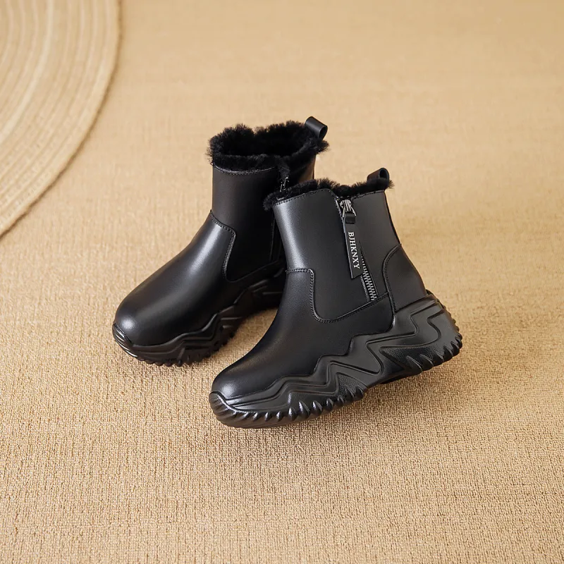 BAIJIHONG Thermal Height Increase Short Snow Boots Women's-9