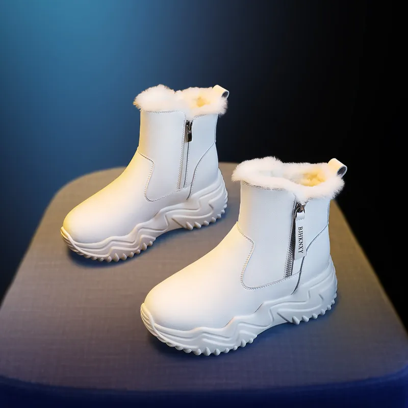 BAIJIHONG Thermal Height Increase Short Snow Boots Women's-4