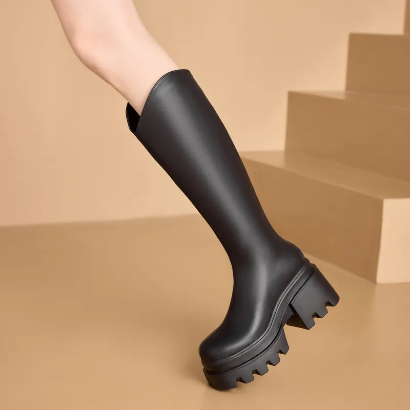 BAIJIHONG Knee high Boots 8cm Women's-16