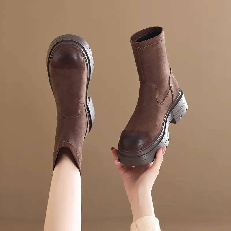 BAIJIHONG Ankle Boots 5cm Women's-7