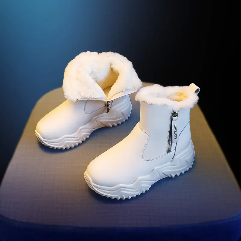 BAIJIHONG Thermal Height Increase Short Snow Boots Women's-3