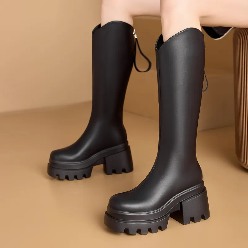 BAIJIHONG Knee high Boots 8cm Women's-14
