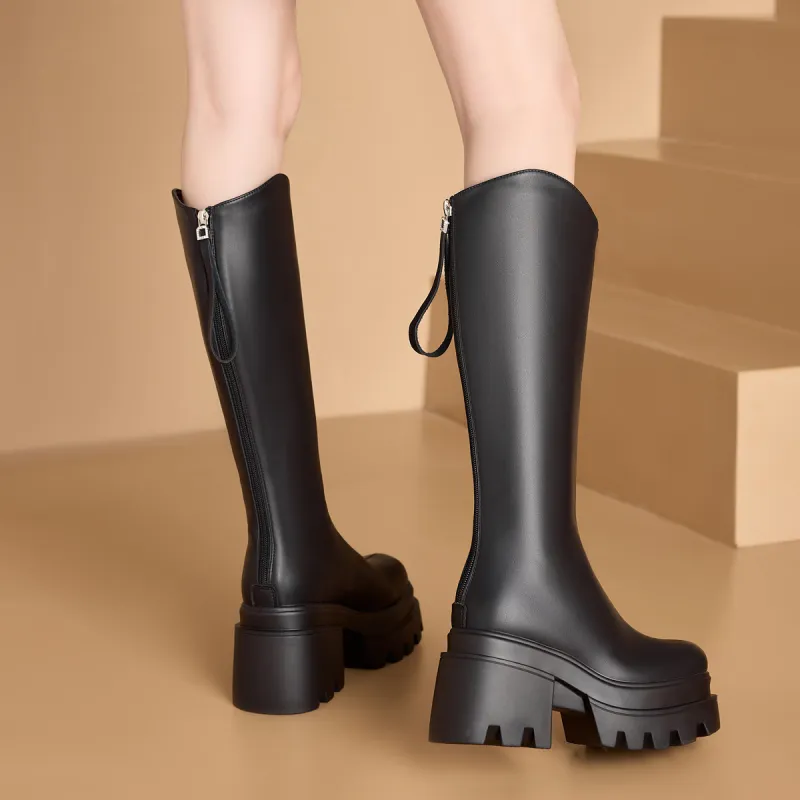 BAIJIHONG Knee high Boots 8cm Women's-11