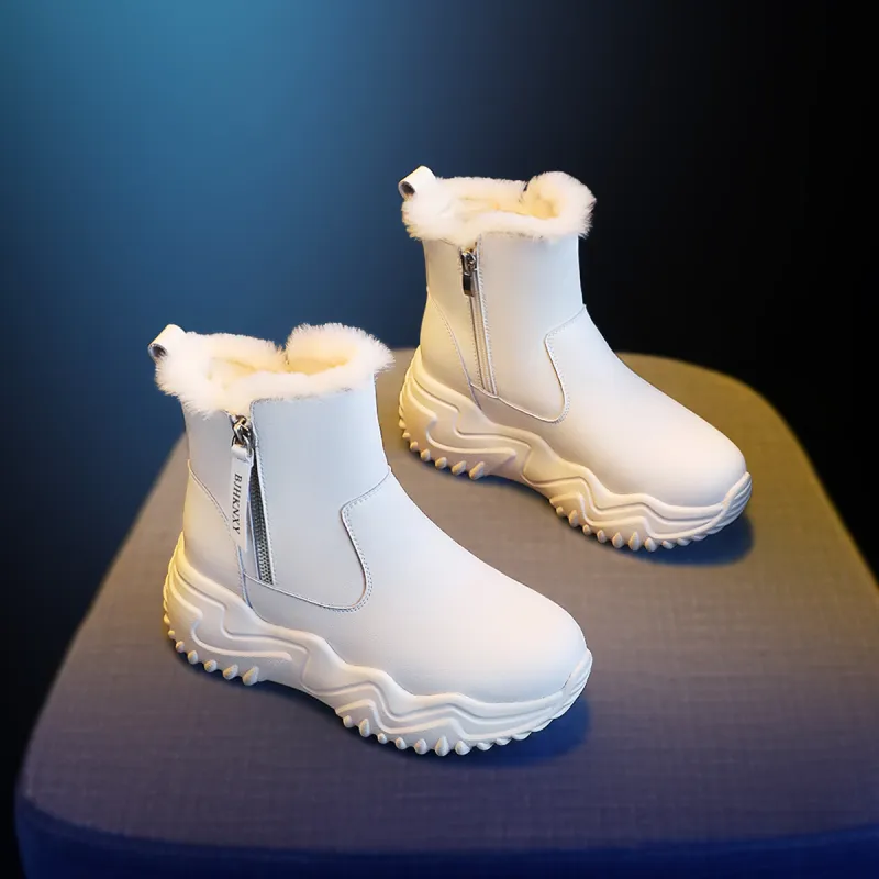 BAIJIHONG Thermal Height Increase Short Snow Boots Women's-5