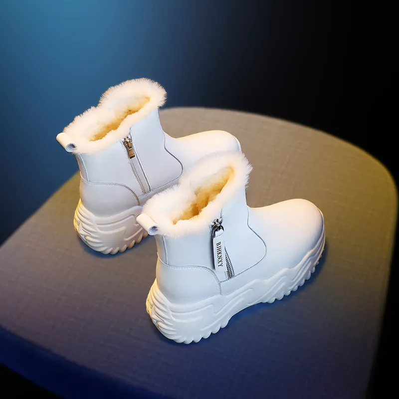 BAIJIHONG Thermal Height Increase Short Snow Boots Women's-7