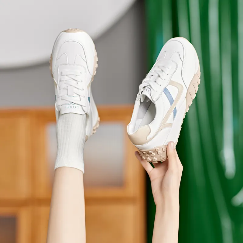 BAIJIHONG Slip Resistant, Abrasion Resistant, Lightweight, Height Increasing Low Top Casual Shoes Unisex-36